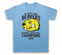 My Icon Art and Clothing Wolf Beacon Town Beavers High School Basketball Champions Werewolf - Camiseta para hombre, azul celeste, M