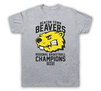 My Icon Art and Clothing Wolf Beacon Town Beavers High School Basketball Champions Werewolf - Camiseta para hombre, gris, M