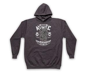 My Icon Art & Clothing Bloodsport Kumite 1988 Black Dragon Tournament Sudadera con capucha para adultos, gris, XXL