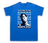 My Icon Art & Clothing Die Hard Welcome to The Party Pal Festive Xmas Christmas - Camiseta para hombre, azul real, S