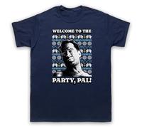 My Icon Art & Clothing Die Hard Welcome to The Party Pal Festive Xmas Christmas - Camiseta para hombre, azul marino, L