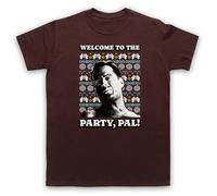 My Icon Art & Clothing Die Hard Welcome to The Party Pal Festive Xmas Christmas - Camiseta para hombre, marrón, L