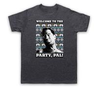 My Icon Art & Clothing Die Hard Welcome to The Party Pal Festive Xmas Christmas - Camiseta para hombre, Pizarra vintage., L