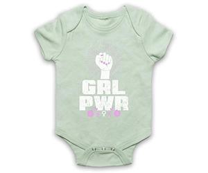 My Icon Art & Clothing GRL PWR - Eslogan femenino para mujer Verde verde claro 6-12 Meses