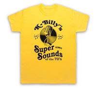 My Icon Art & Clothing K-Billy's Super Sounds of The 70s Reservoir Tarantino - Camiseta para hombre, amarillo, XL