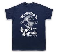 My Icon Art & Clothing K-Billy's Super Sounds of The 70s Reservoir Tarantino - Camiseta para hombre, azul marino, S