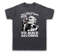 My Icon Art & Clothing Maturity is Realising You Don't Need Fun to Have Alcohol Funny Getting Old - Camiseta para hombre, Pizarra vintage., L