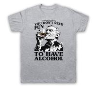 My Icon Art & Clothing Maturity is Realising You Don't Need Fun to Have Alcohol Funny Getting Old - Camiseta para hombre, gris claro, L