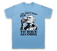 My Icon Art & Clothing Maturity is Realising You Don't Need Fun to Have Alcohol Funny Getting Old - Camiseta para hombre, azul celeste, L