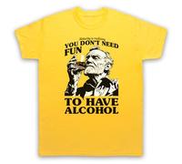 My Icon Art & Clothing Maturity is Realising You Don't Need Fun to Have Alcohol Funny Getting Old - Camiseta para hombre, amarillo, L