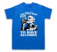 My Icon Art & Clothing Maturity is Realising You Don't Need Fun to Have Alcohol Funny Getting Old - Camiseta para hombre, azul real, L