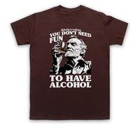 My Icon Art & Clothing Maturity is Realising You Don't Need Fun to Have Alcohol Funny Getting Old - Camiseta para hombre, marrón, L