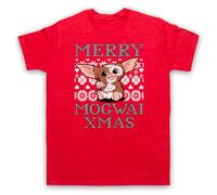 My Icon Art & Clothing Merry Mog' Christmas Giz' Grem' Creature - Camiseta divertida para hombre, rosso, L