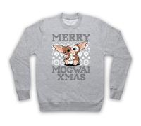 My Icon Art & Clothing Merry Mog' Christmas Giz' Grem' Creature - Sudadera divertida para adultos, gris, XXL