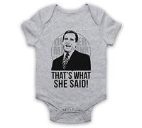 My Icon Art & Clothing Office Michael Scott That's What She Said Comedy TV Bebé Bodys gris 3-6 Meses