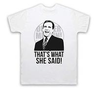 My Icon Art & Clothing Office Michael Scott That's What She Said Comedy TV - Camiseta para hombre Blanco M
