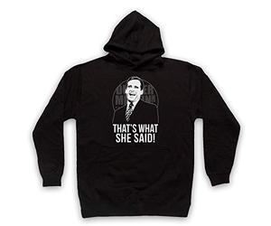 My Icon Art & Clothing Office Michael Scott That's What She Said Comedy TV Sudadera con capucha para adultos Negro L