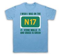 My Icon Art & Clothing Saw I Wish I was On The N17 Gaelic Folk Rock Doctors - Camiseta para hombre, azul celeste, XXL