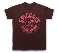 My Icon Art & Clothing Spicoli's Surf Shop Fast Times Parody - Camiseta para hombre, marrón, L