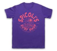 My Icon Art & Clothing Spicoli's Surf Shop Fast Times Parody - Camiseta para hombre, Morado (, XXL