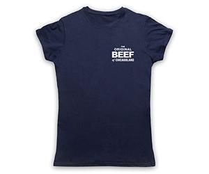 My Icon Art & Clothing The Bear Original Beef of Chicagoland Staff Uniform Camiseta para mujer, azul marino, 42