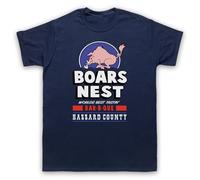 My Icon Art & Clothing The Boars Nest Hazzard County BBQ Retro Dukes - Camiseta para hombre, azul marino, XXL