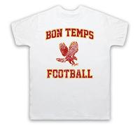My Icon Art & Clothing True Vampire Bon Temps Football Horror TV - Camiseta para Hombre Blanco XL/Pecho 117/122 cm