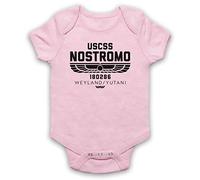 My Icon Art & Clothing USCSS Nostromo 180286 Sci FI Space Alien Horror Film Spaceship Bebé Bodys rosa claro 6-12 Meses