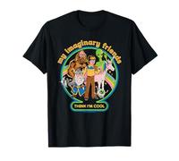 My Imaginary Friends Unicorn Alien Bigfoot Retro Adult Humor Camiseta