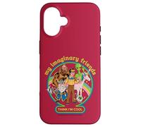 My Imaginary Friends Unicorn Alien Bigfoot Retro Adult Humor Carcasa para iPhone 16