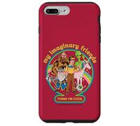 My Imaginary Friends Unicorn Alien Bigfoot Retro Adult Humor Carcasa para iPhone 7 Plus/8 Plus