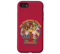 My Imaginary Friends Unicorn Alien Bigfoot Retro Adult Humor Carcasa para iPhone SE (2020) / 7 / 8