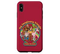 My Imaginary Friends Unicorn Alien Bigfoot Retro Adult Humor Carcasa para iPhone XS Max