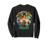 My Imaginary Friends Unicorn Alien Bigfoot Retro Adult Humor Sudadera