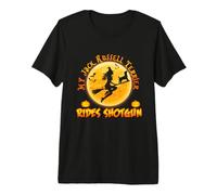 My Jack Russell Terrier Rides Shotgun Dog Halloween Costume Camiseta Premium