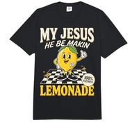My Jesus He Be Making Lemonade Faith Retro Groovy Apparel Comfort Colors Adult Heavyweight T-Shirt