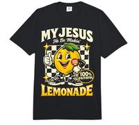 My Jesus He Be Making Lemonade Faith Retro Groovy Apparel Comfort Colors Adult Heavyweight T-Shirt