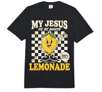 My Jesus He Be Making Lemonade Faith Retro Groovy Apparel Comfort Colors Adult Heavyweight T-Shirt