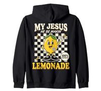 My Jesus He Be Making Lemonade Faith Retro Groovy Apparel Sudadera con Capucha