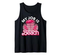 My Job Is Beach Retro Beach Lover Matching Summer Vacation Camiseta sin Mangas