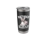 My Job Is To Snuggle Cats Funny Jubilado Sphynx Cat Owner Vaso térmico de acero inoxidable de doble pared