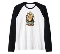 My Jokes Are Darker Than My Coffee Skull Steam Camiseta Manga Raglan
