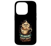 My Jokes Are Darker Than My Coffee Skull Steam Carcasa para iPhone 14 Pro