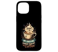 My Jokes Are Darker Than My Coffee Skull Steam Carcasa para iPhone 15