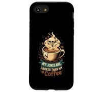 My Jokes Are Darker Than My Coffee Skull Steam Carcasa para iPhone SE (2020) / 7/8