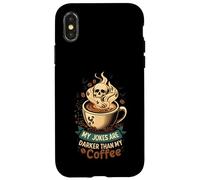 My Jokes Are Darker Than My Coffee Skull Steam Carcasa para iPhone X/XS