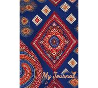 My Journal: Blue Diamonds: Shweshwe-Inspired African Print, Ruled Notebook, 70 Cream Pages (7.5 x 9.8 in)