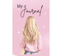 My Journal: Pink, simple Daybook for women | 100 pages 6x9 inches | Lined pages with title section | Pink with images of teddy bear, books, envelope, ribbon, etc