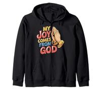 My Joy Comes from God Fe Cristiano Creyente |- Sudadera con Capucha