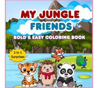 My Jungle Friends: Bold and Easy Animal Coloring Book for Kids Ages 3-8 with Letter Tracing and Active Jungle Missions
